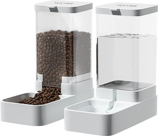 NKECOBJI™ Gravity Pet Feeder & Water Dispenser Set